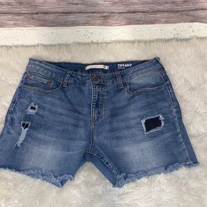 !it jeans Tiffany Distressed Blue Jean Shorts 14 Xl